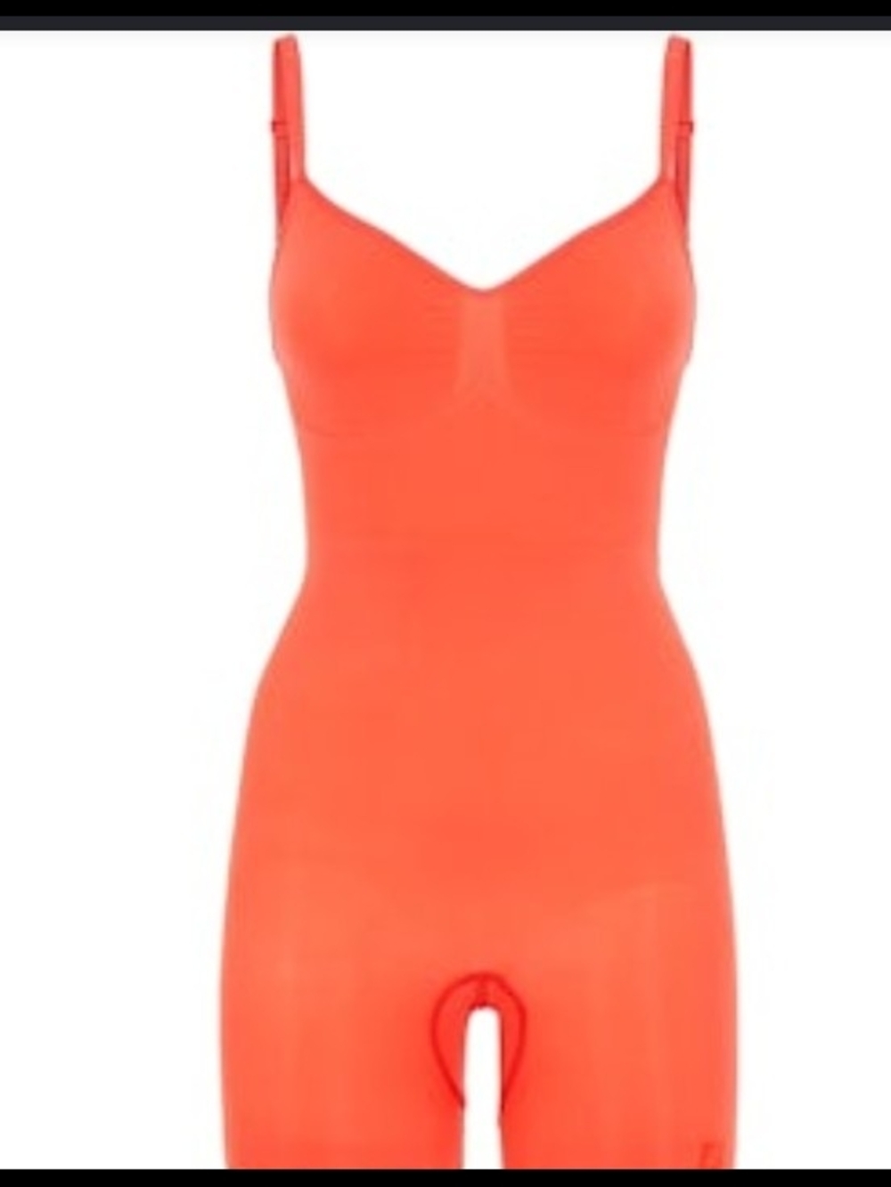 Fendi SKIMS Vibrant Orange Seamless Shapewear Bodysuit& Skims Bra